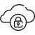 locked cloud vector